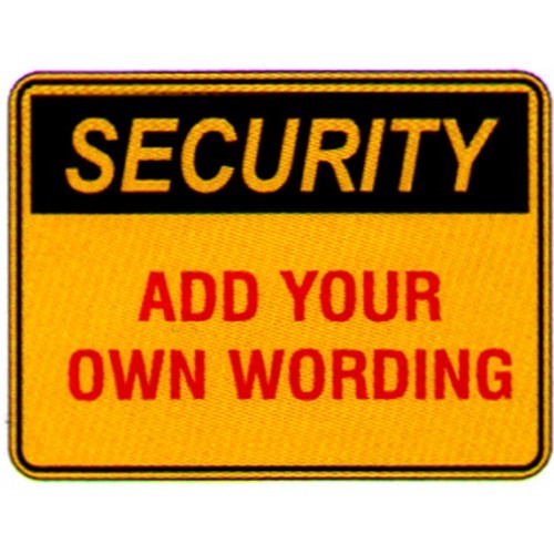 Security Blank Sign - B-PROTECTED