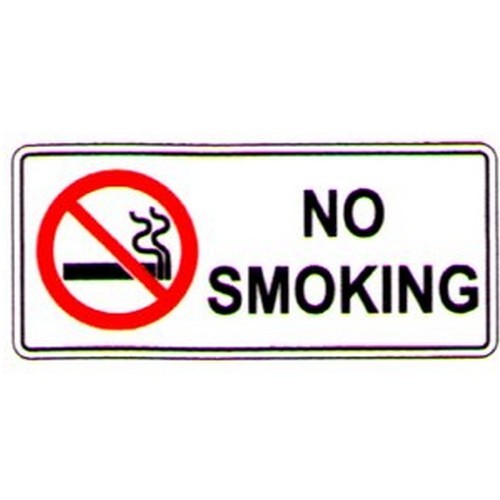 100x350mm Self Stick No Smoking Label - made by Signage