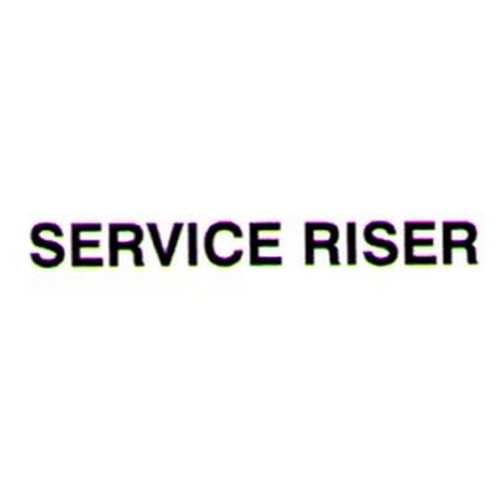 Water Service Riser Sign SERVICE RISER Door Label - B-PROTECTED