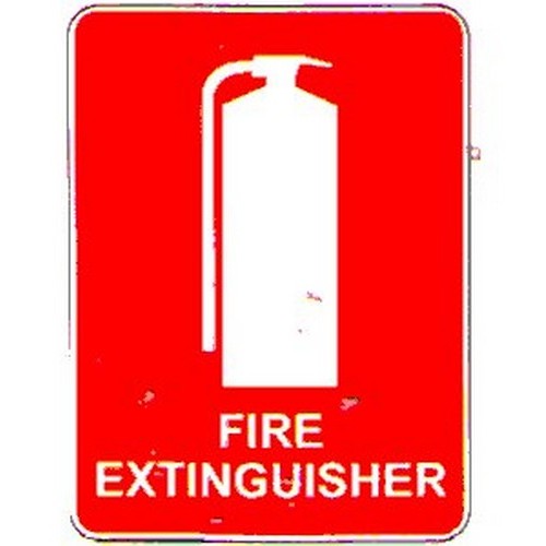 Plastic 450x300mm Fire Extinguisher Sign