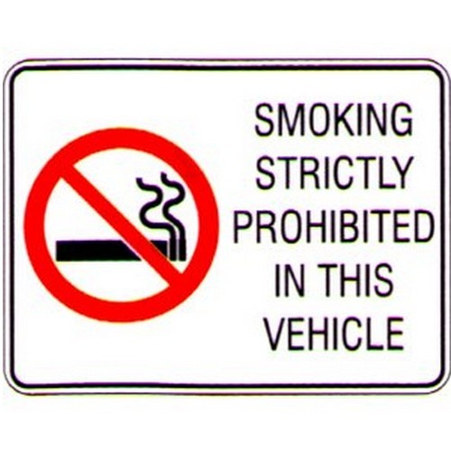 Pack of 5 Self Stick 55x90mm Smoking Strictly.. Vehicle Labels - made by Signage