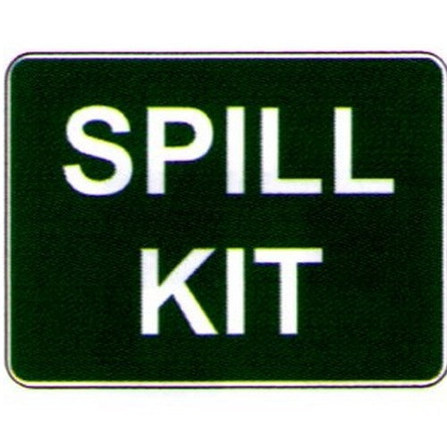 Pack of 5 Self Stick 55x90mm Spill Kit Labels - made by Signage