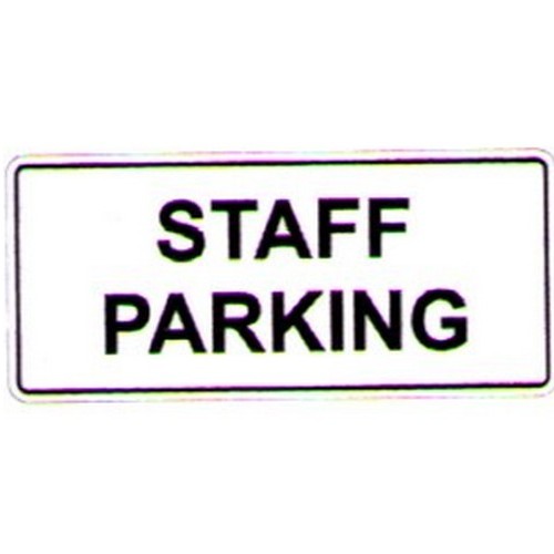 Metal 200x450mm Staff Parking Sign - made by Signage