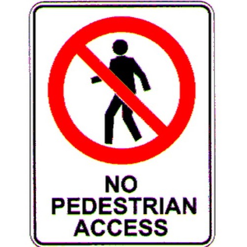 Metal 300x225mm No Pedestrian Access Sign - made by Signage