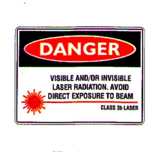 150x225mm Self Stick Danger Visible/Invisible Laser Label - made by Signage