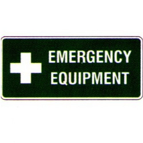 150x350mm Self Stick Emergency Equipment Label - made by Signage
