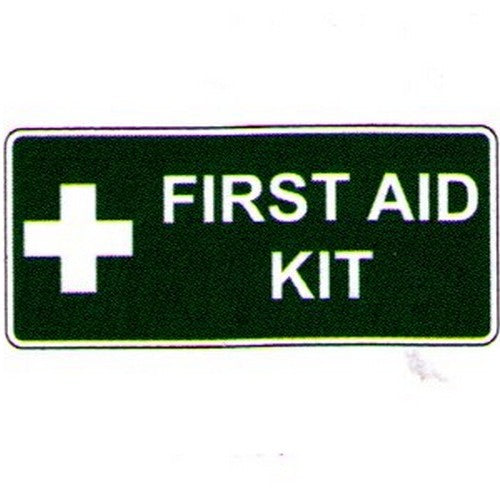 350x100mm Self Stick First Aid Kit Label
