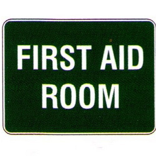 150x225mm Self Stick First Aid Room Label - made by Signage