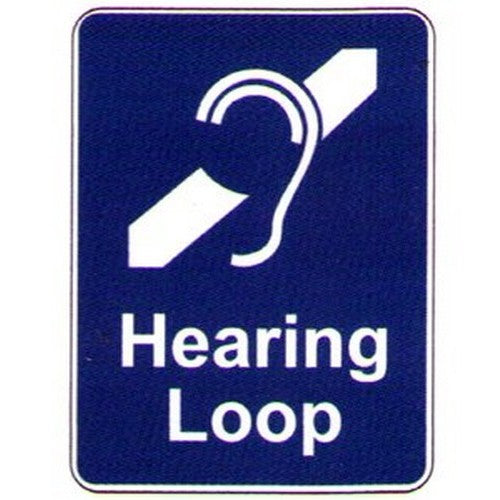 150x2Self Stick Hearing Loop Label - made by Signage