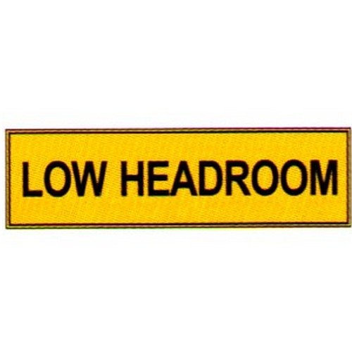 350x100mm Self Stick Low Headroom Label - made by Signage