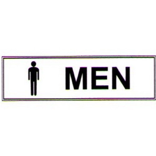 100x350mm Self Stick Men Label - made by Signage