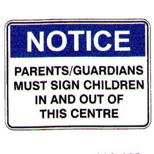 150x2Self Stick Notice Parents Guardians Etc Label - made by Signage