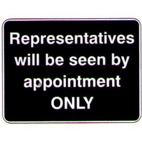 150x2Self Stick Representative Will Be Etc Label - made by Signage