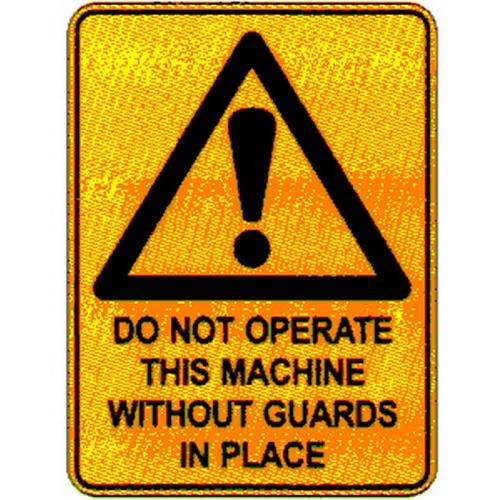 150x225mm Self Stick Warn Do Not Operate This Label - made by Signage