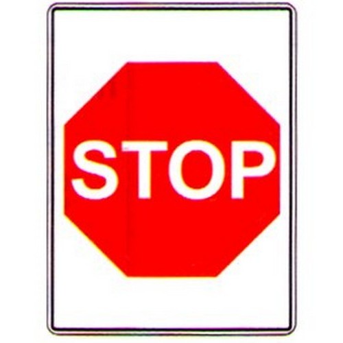 Metal 450x600mm Stop Sign - made by Signage