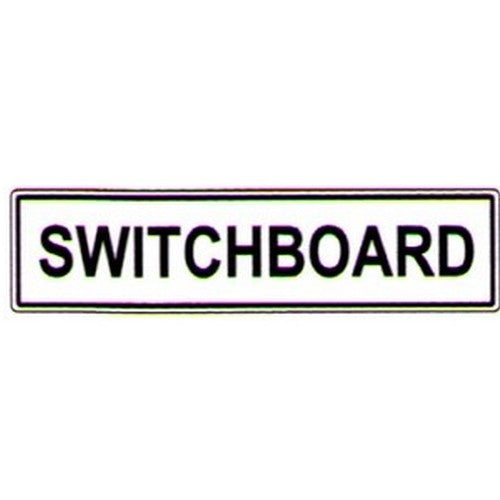 Self Stick 50x200mm Switchboard Label - made by Signage