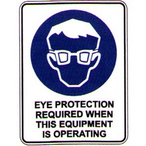Metal 300x225mm Picto Eye Protection Req Sign