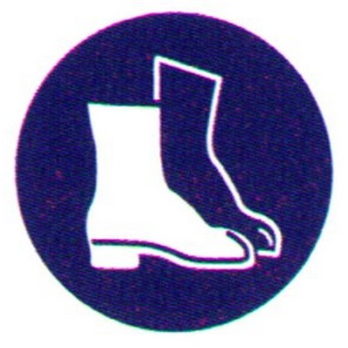 200mm Dia Self Stick Picto Footwear Label