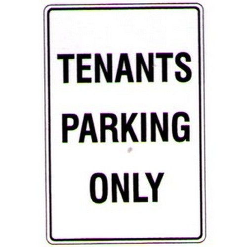 Metal 300x450mm Tenants Parking Only Sign - made by Signage
