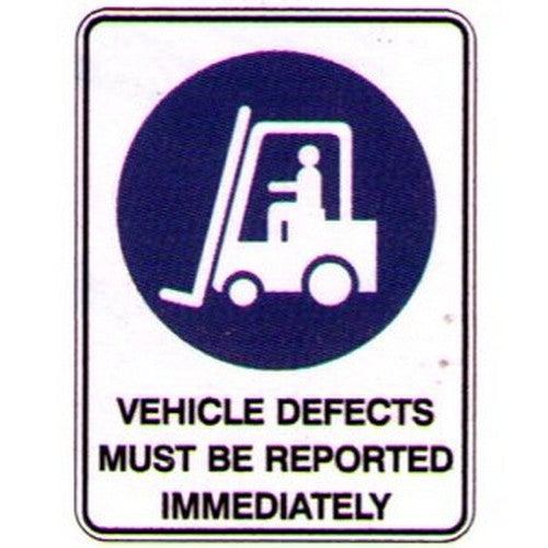 Pack Of 5 Self Stick 100x140mm Vehicle Defects Must Etc. Labels - made by Signage
