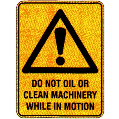 Pack Of 5 Self Stick 100x140mm Warning Do Not Clean Machinery While In Motion Labels