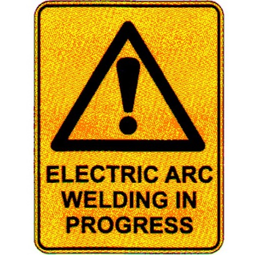 Metal 450x600mm Warn Elec. Arc Welding Sign