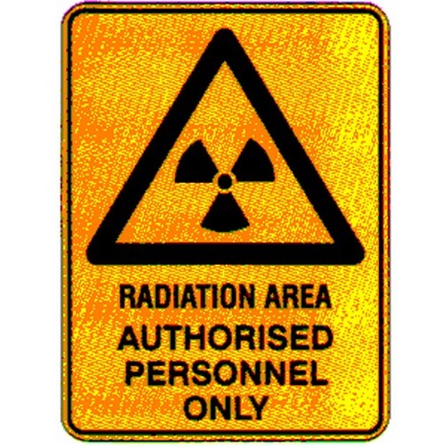 Warning Rad. Area Auth.Etc Sign - B-PROTECTED