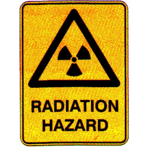 Metal 225x300mm Warning Radiation Hazard Sign - made by Signage