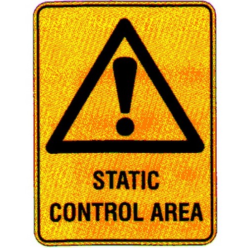 Plastic 450x300mm Warning Static Control Etc Sign - made by Signage