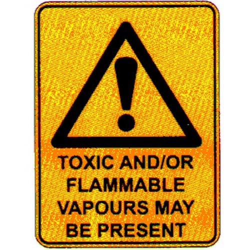 Metal 225x300mm Warning Toxic & Or Flammable.. Sign - made by Signage