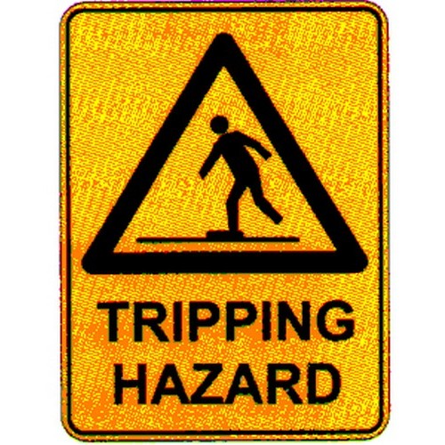 Metal 225x300mm Warn Tripping Hazard Sign - made by Signage