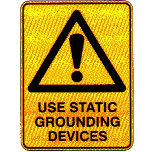 Plastic 450x300mm Warning Use Static Etc Sign - made by Signage