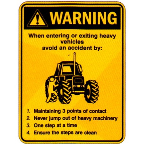 Pack Of 5 Self Stick 100x140mm Warning When.. Heavy Veh. Labels - made by Signage