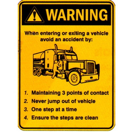 Pack Of 5 Self Stick 100x140mm Warning When .. Vehicle Labels - made by Signage
