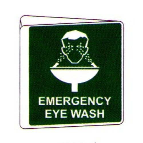 Emergency Eye Wash D/Side Off Wall - made by Signage