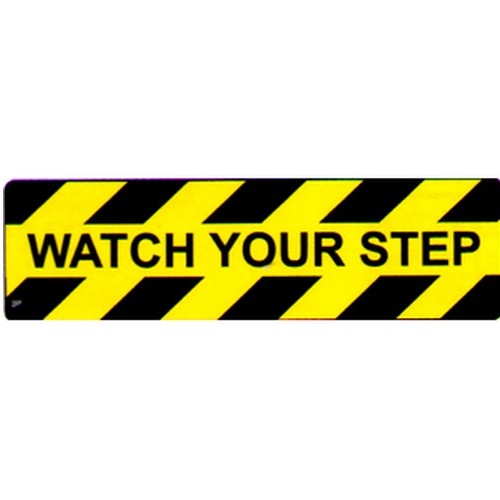 600mm x 150mm Antislip Watch Your Step Tread Plate - made by B-PROTECTED