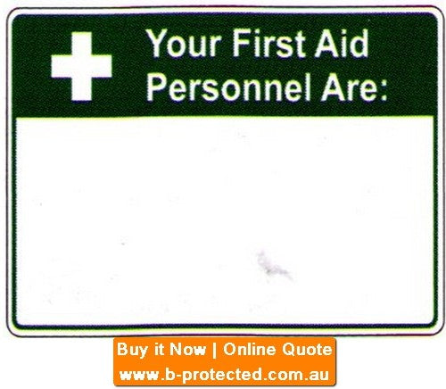 Plastic 450x300mm Your First Aid Etc Blank Sign - made by Signage